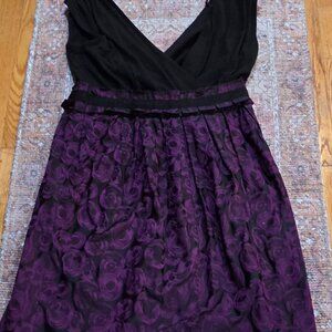 Max & Cleo Dress  Black and Purple– Size 14